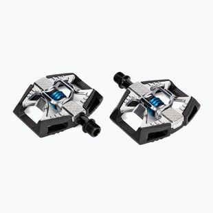 Crankbrothers Double Shot 2 nero/argento/blu pedali da bicicletta