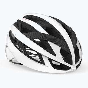 Casco da bicicletta Rudy Project Rebel bianco carbonio opaco
