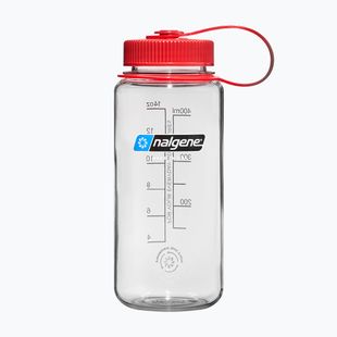 Borraccia da viaggio Nalgene Wide Mouth trasparente/tappo rosso