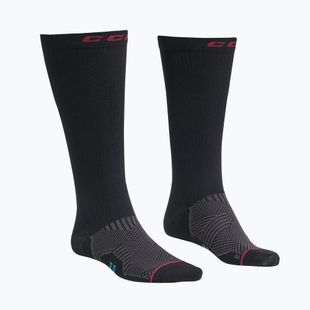 Calze da hockey CCM Compression Knee black/red