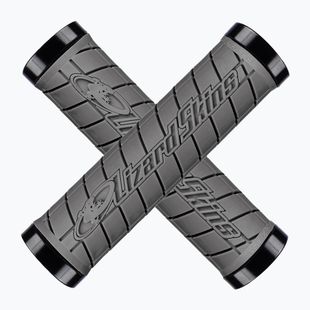 Manopole manubrio Lizard Skins Dual-Clamp Logo grafite