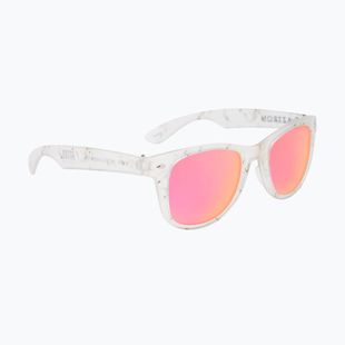 Occhiali da sole Aztron Party white marble print/polarized rose pink mirror/brown
