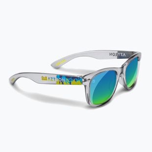 Occhiali da sole per bambini Aztron Solar ice grey/graffiti/polarized blue/yellow mirror/grey.