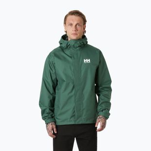 Giacca antipioggia Helly Hansen Seven J verde giungla da uomo