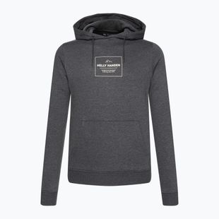 Felpa con cappuccio Helly Hansen F2F in cotone organico da uomo ebano melange