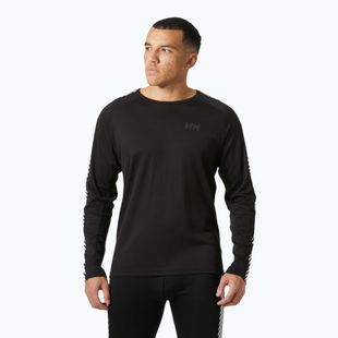 Uomo Helly Hansen Lifa Active Stripe Crew termico a maniche lunghe nero
