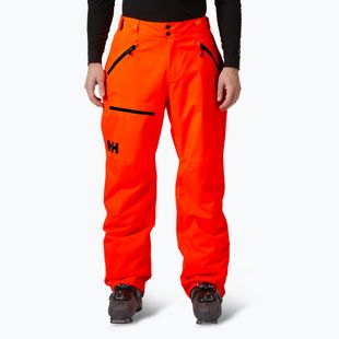 Pantaloni da sci Helly Hansen Sogn Cargo da uomo, arancione neon