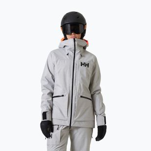 Giacca da sci da donna Helly Hansen Powderqueen 3.0 grigio/melange