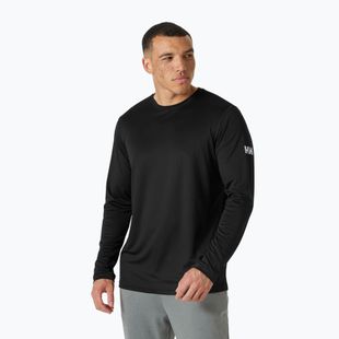 Uomo Helly Hansen HH Tech Crew 2.0 LS ebano a maniche lunghe
