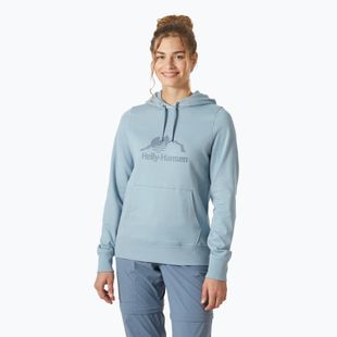Felpa con cappuccio Helly Hansen Nord Graphic Donna blu vento