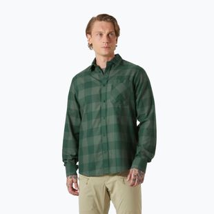 Camicia Helly Hansen Aker Flannel LS da uomo a quadri di bufalo verde giungla