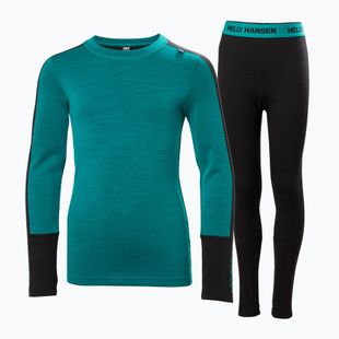 Helly Hansen JR Lifa Merino Midweight segnale verde set intimo termico per bambini