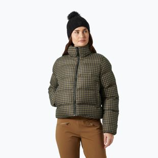 Piumino Helly Hansen donna Jade Puffer seppia pied de poule aop