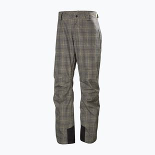 Pantaloni da sci da uomo Helly Hansen Legendary Insulated pebble broxburn plaid aop