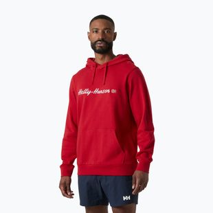 Felpa da uomo Helly Hansen Core Graphic Hoodie red