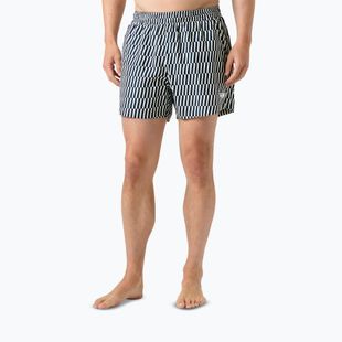 Pantaloncini da vela da uomo Helly Hansen Newport Trunk 4.5" navy offset stripe aop