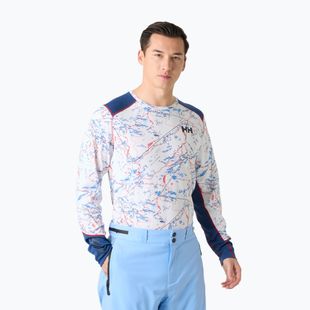 Felpa termica uomo Helly Hansen Lifa Active white slope map aop