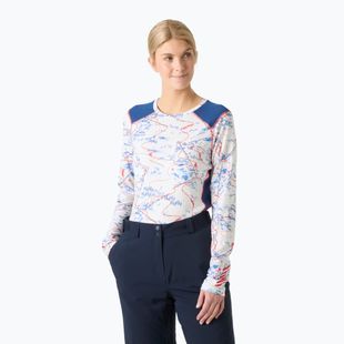 Felpa termica donna Helly Hansen Lifa Active white slope map aop