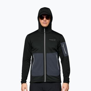 Felpa trekking da uomo NORRONA Falketind Warm2 Stretch Hood caviar black