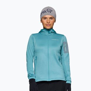 Felpa da trekking da donna NORRONA Falketind Warm2 Stretch Hood brittany blue