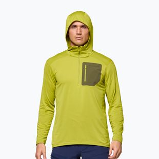 Felpa trekking da uomo NORRONA Falketind Warm1 Hood golden lime/olive night