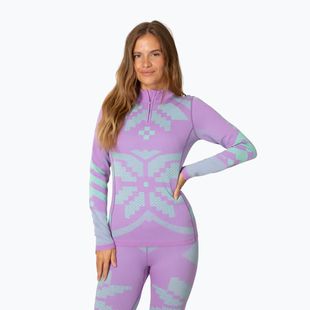 Felpa termica donna KARI TRAA Faith Half Zip violet