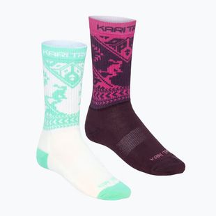 Calze da donna KARI TRAA Puffin 2 pack jelly mint