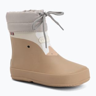 Stivali di gomma per bambini Viking Alv Barefoot Paw Print beige
