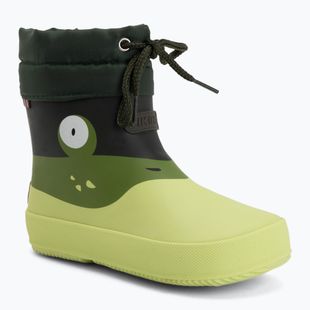 Stivali di gomma per bambini Viking Alv Barefoot Paw Print light green/green