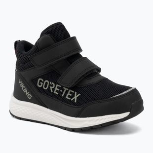 Scarpe per bambini Viking Footwear Bouncy Mid 2V Gore-Tex nere