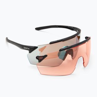 Occhiali da sole Smith Ruckus PivLock nero opaco/specchio opalino/rosa di contrasto