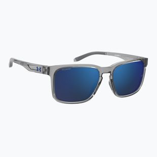 Occhiali da sole da uomo Under Armour Assist 2 grigio blu/grigio blu multistrato polarizzati