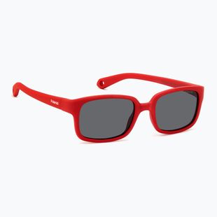 Occhiali da sole Polaroid PLD K008/S rosso/grigio opaco polarizzati per bambini
