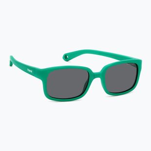 Occhiali da sole Polaroid PLD K008/S verde opaco/grigio polarizzati per bambini