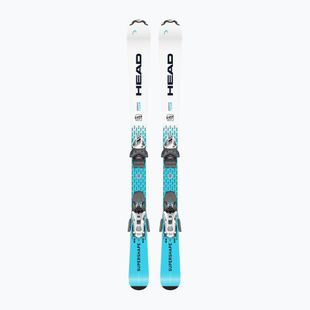 Sci da discesa per bambini HEAD Supershape Team Easy JRS + attacchi Jrs 4.5 GW CA white/blue