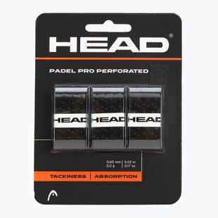 HEAD Fasce forate per racchette da paddle 3 pezzi nero.