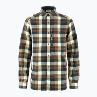 Camicia da uomo Fjällräven Fjällglim wood brown/maize yellow