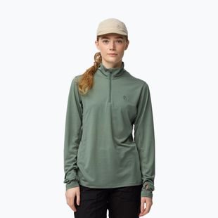 Felpa trekking da donna Fjällräven Abisko Day Hike Half Zip patina green
