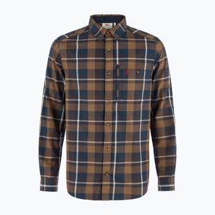 Camicia da uomo Fjällräven Fjällglim Regular wood brown/black oak