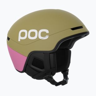 Casco da sci POC Obex Contour olivine green matt/thulite pink matt