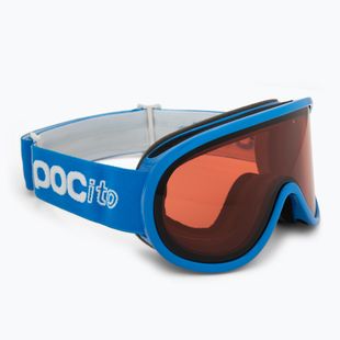 Maschera da sci per bambini POC POCito Retina Jr S2 fluorescent blue/partly sunny light orange