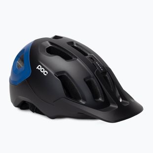 Casco da bici POC Axion nero uranio/blu opale metallizzato/opaco