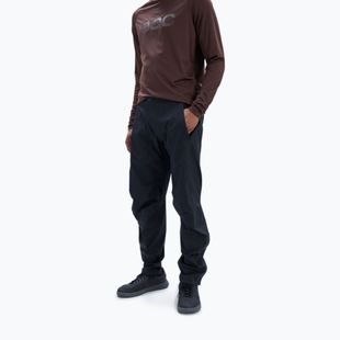 Pantaloni da ciclismo POC Motion Rain da uomo, nero uranio
