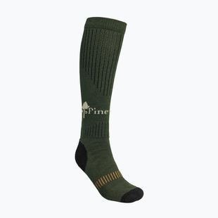 Calzini da trekking da uomo Pinewood Drytex High verde/d.marrone