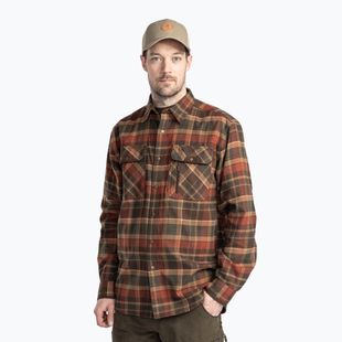 Camicia Pinewood Prestwick Exclusive da uomo d.verde/terracotta