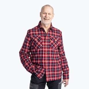 Camicia Pinewood da uomo Härjedalen rosso/navy