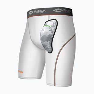 Shorts da uomo per sport da combattimento Shock Doctor AirCore Cup Compression white