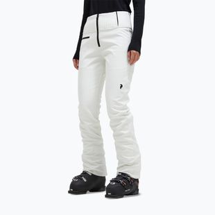 Pantaloni da sci da donna Peak Performance High Stretch bianco sporco