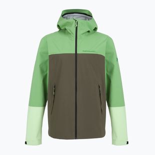 Giacca Peak Performance Trail Hipe Shell da uomo menta piperita/ago di pino/verde pioggia