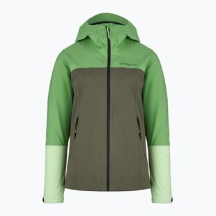 Giacca Peak Performance Trail Hipe Shell da donna, menta piperita, ago di pino e pioggia vivace